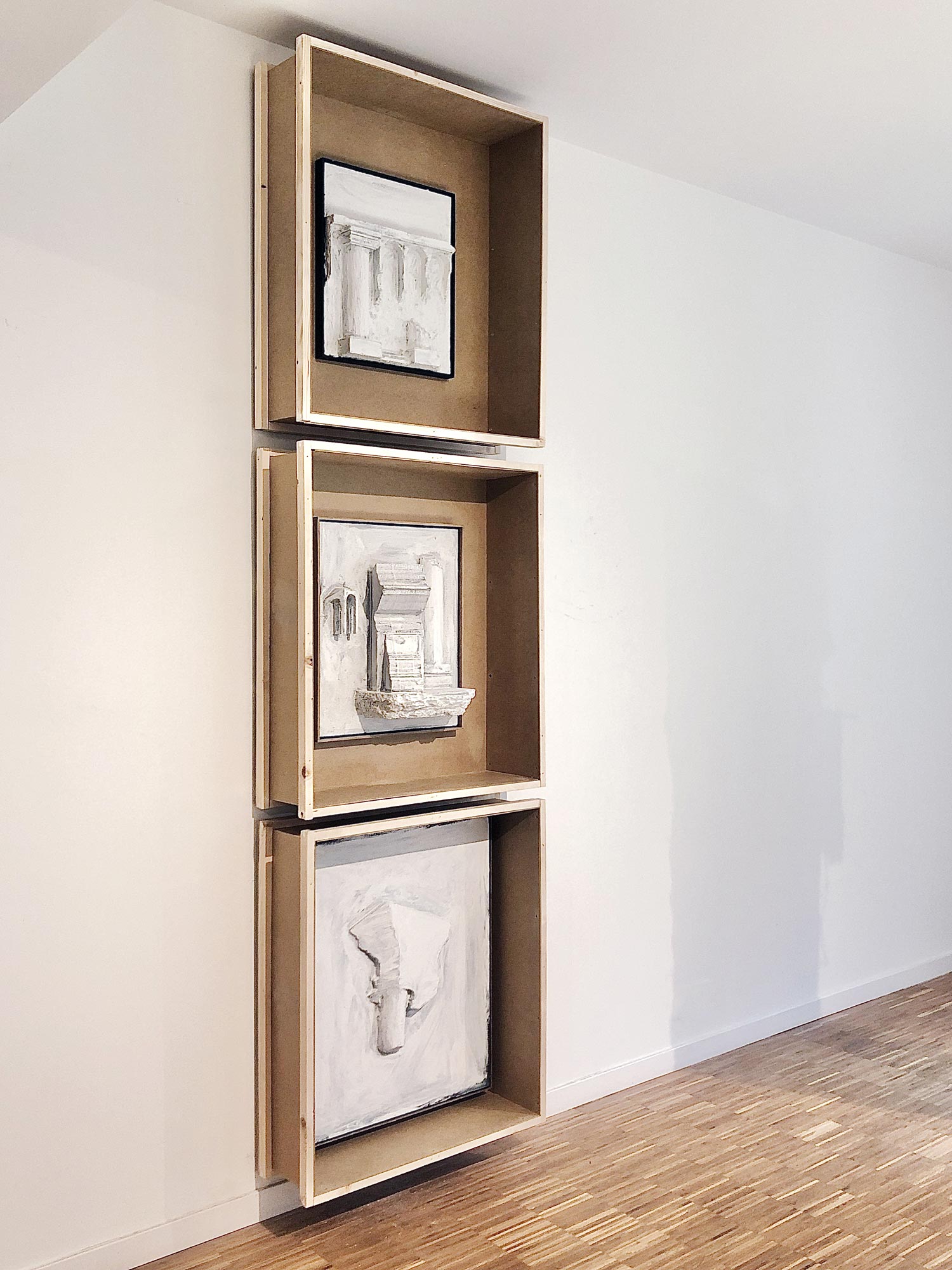 mattia listowski galerie stephanie jaax exposition duo show cyril bihain hors les ruines sculpture peinture dessin photographie installation bruxelles 2024