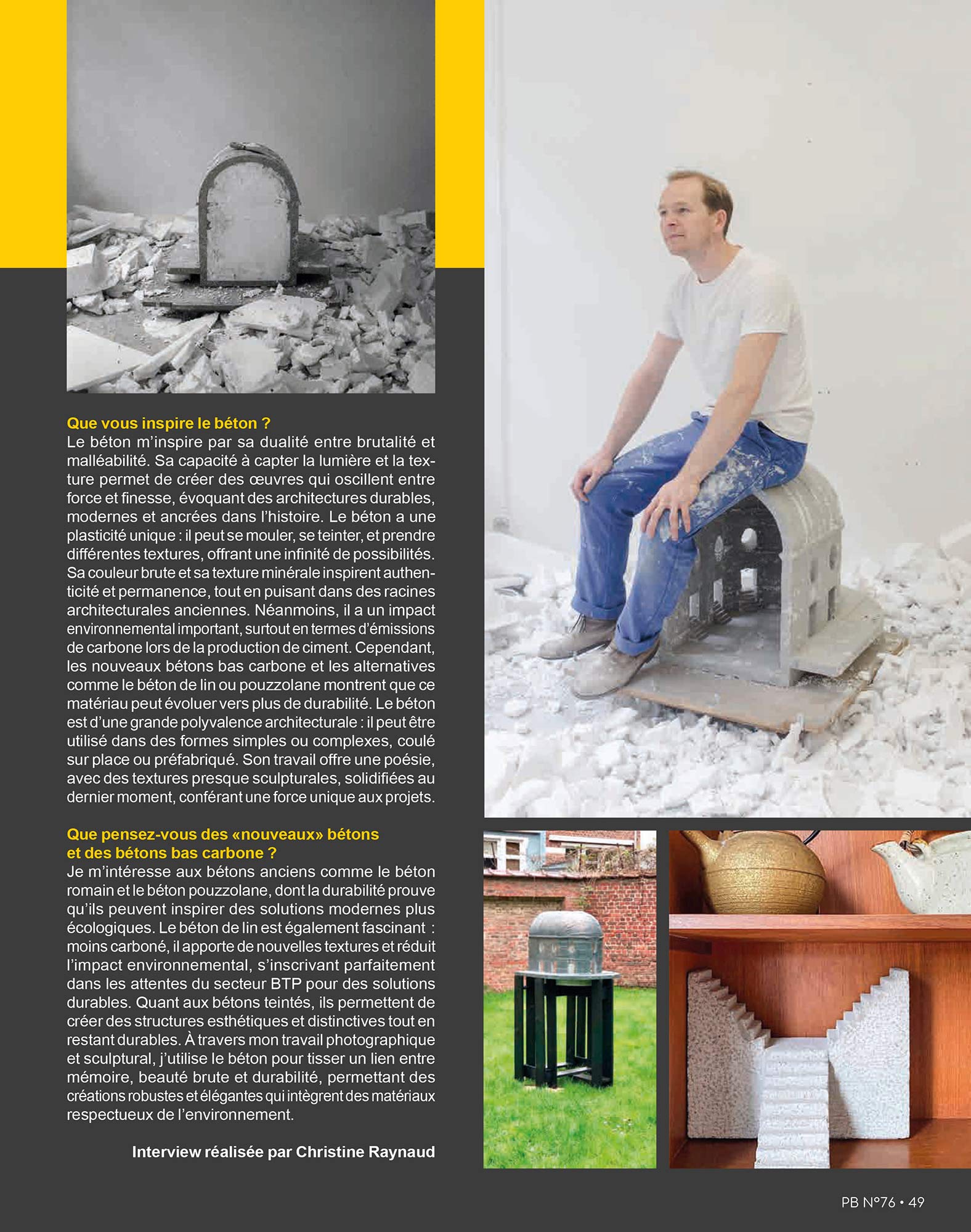 mattia listowski presse art sculpture dessin photographie prescription beton architecture imaginaire allegorie interview artiste paris janvier 2025