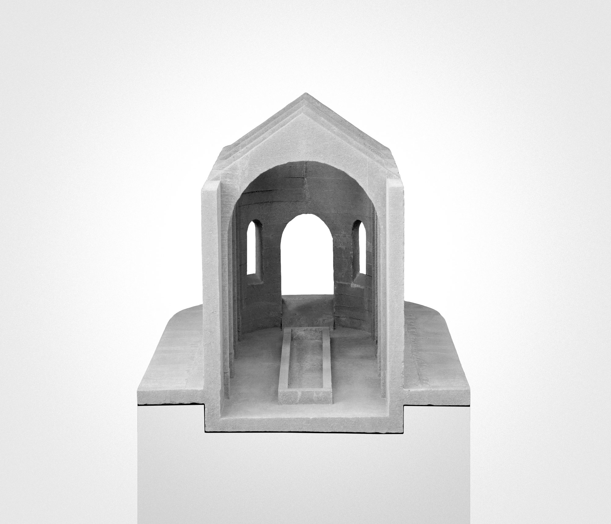 mattia listowski art design objet décoration sculpture béton moulage architecture maquette chapelle église cathédrale bassin décor memento IV édition limitée numérotée signée paris bruxelles 2022