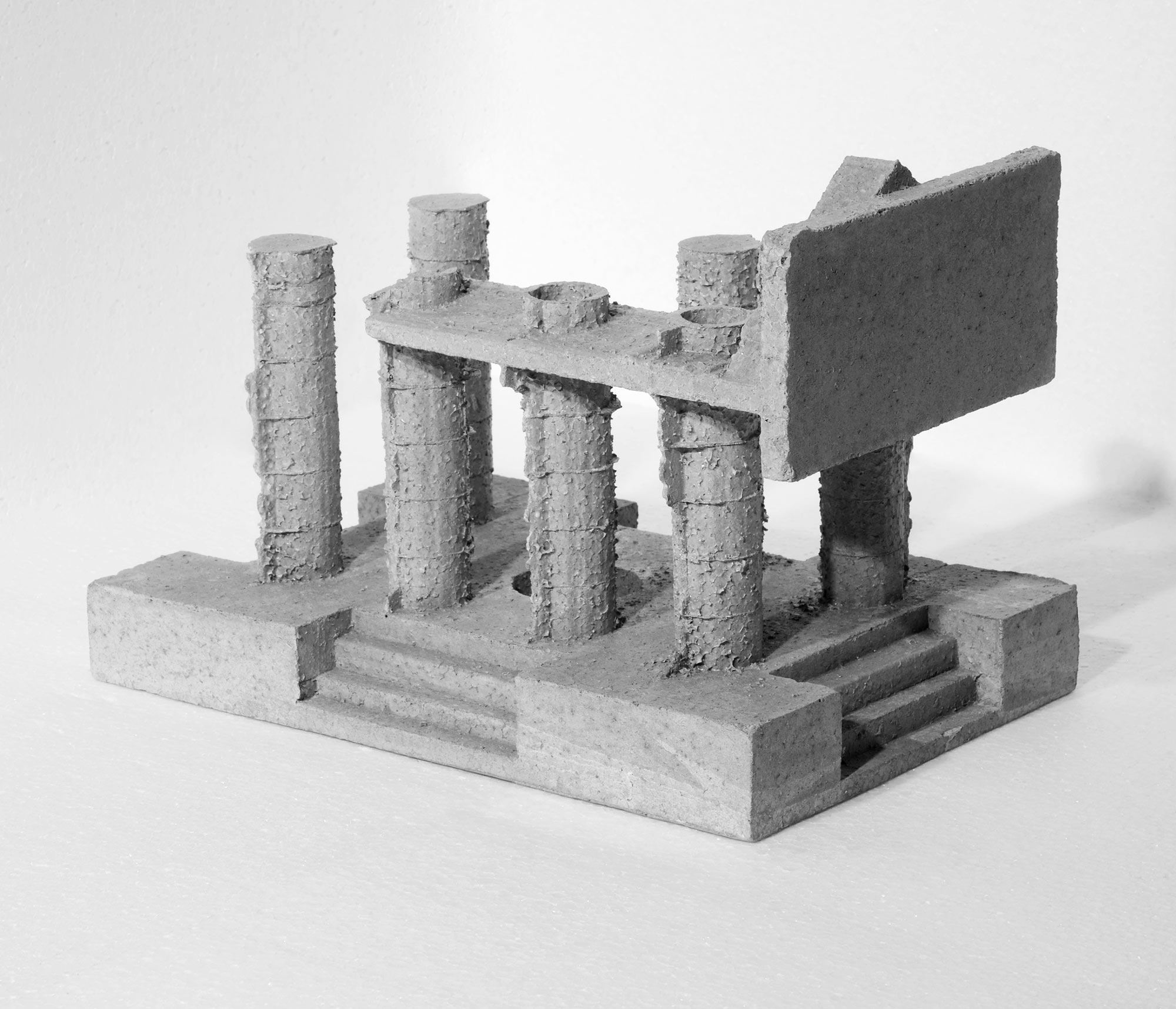 mattia listowski art design objet décoration sculpture béton moulage micro architecture maquette temple édition limitée numérotée signée paris bruxelles 2019