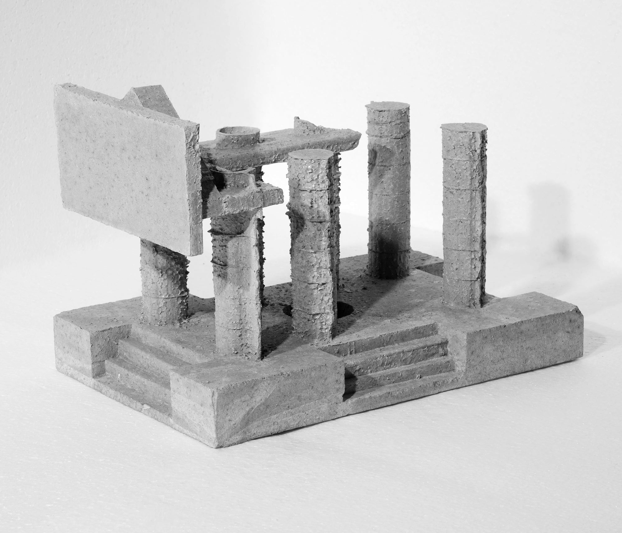 mattia listowski art design objet décoration sculpture béton moulage micro architecture maquette temple 2 édition limitée numérotée signée paris bruxelles 2022