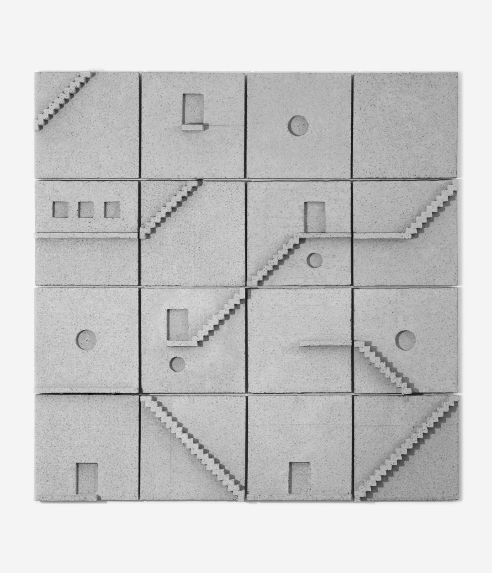 mattia listowski art design objet décoration sculpture béton moulage micro architecture motif mural ville mur édition limitée numérotée signée paris bruxelles 2022