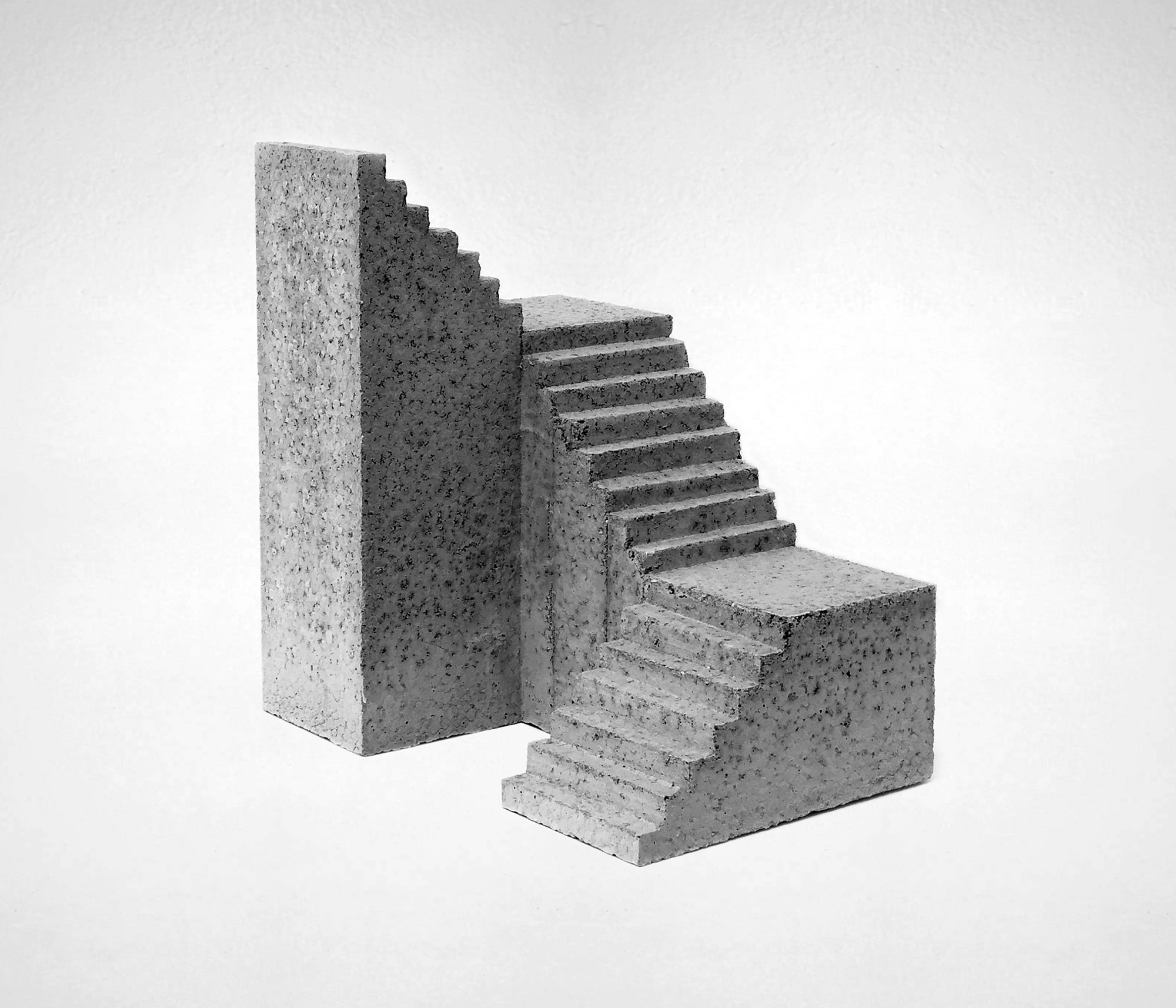mattia listowski art design objet décoration sculpture béton moulage micro architecture maquette escalier triple gauche édition limitée numérotée signée paris bruxelles 2023