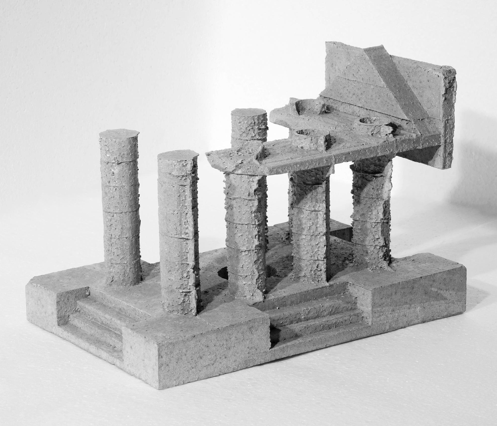 mattia listowski art design objet décoration sculpture béton moulage micro architecture maquette temple 2 édition limitée numérotée signée paris bruxelles 2022