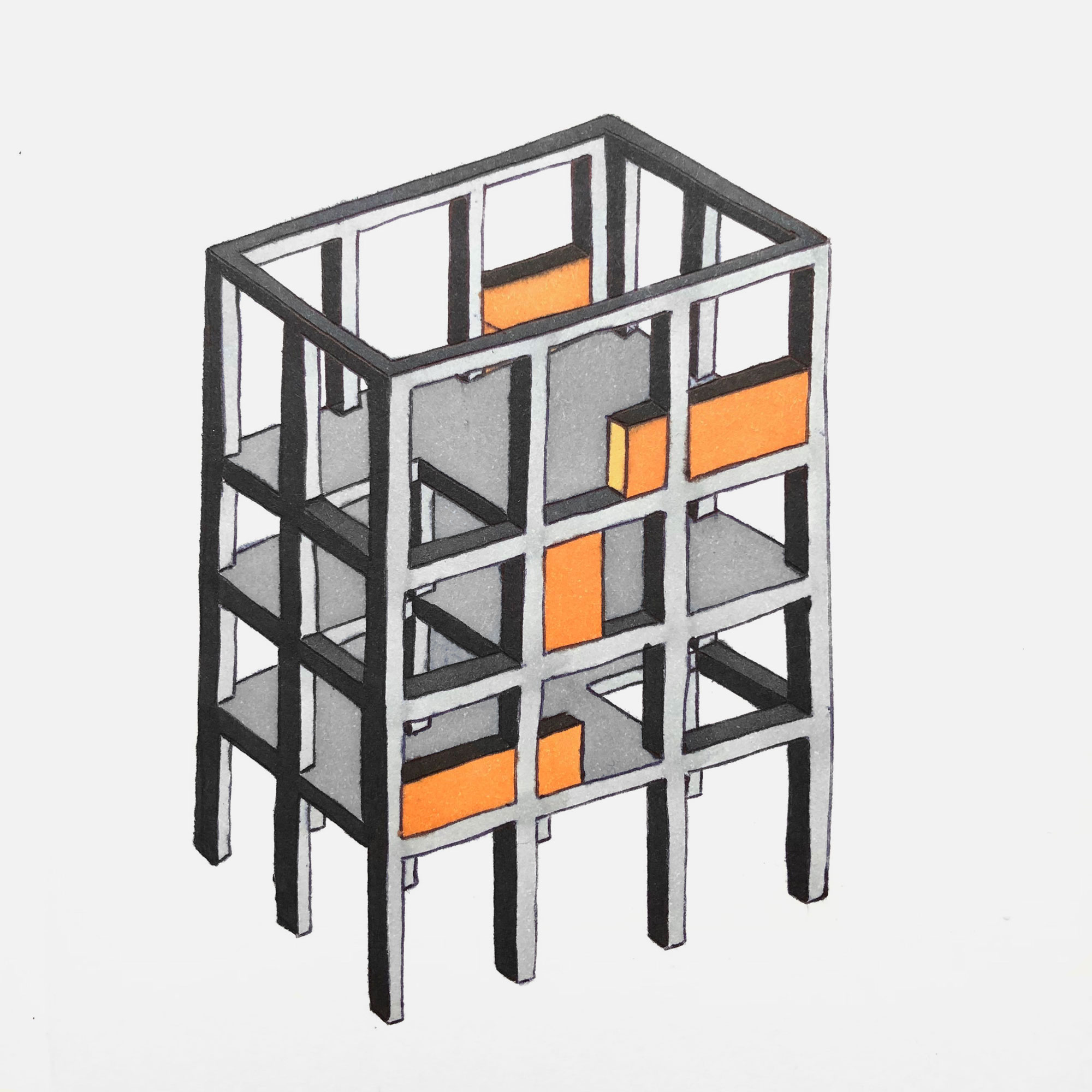 mattia listowski art décoration architecture design dessin réversible encre feutre à alcool bic noir et blanc objet oeuvre édition limitée signée paris bruxelles 2021