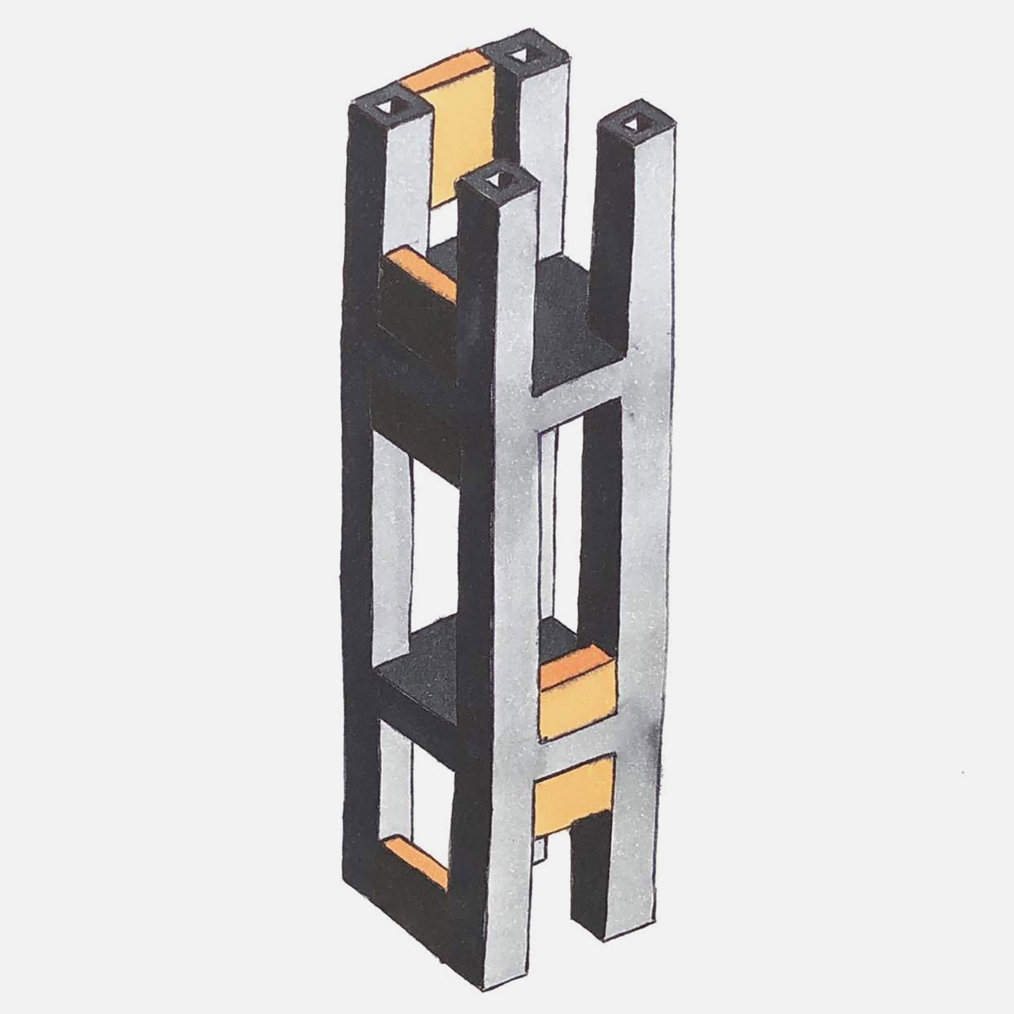 mattia listowski art décoration architecture design dessin réversible encre feutre à alcool bic noir et blanc objet oeuvre édition limitée signée paris bruxelles 2021