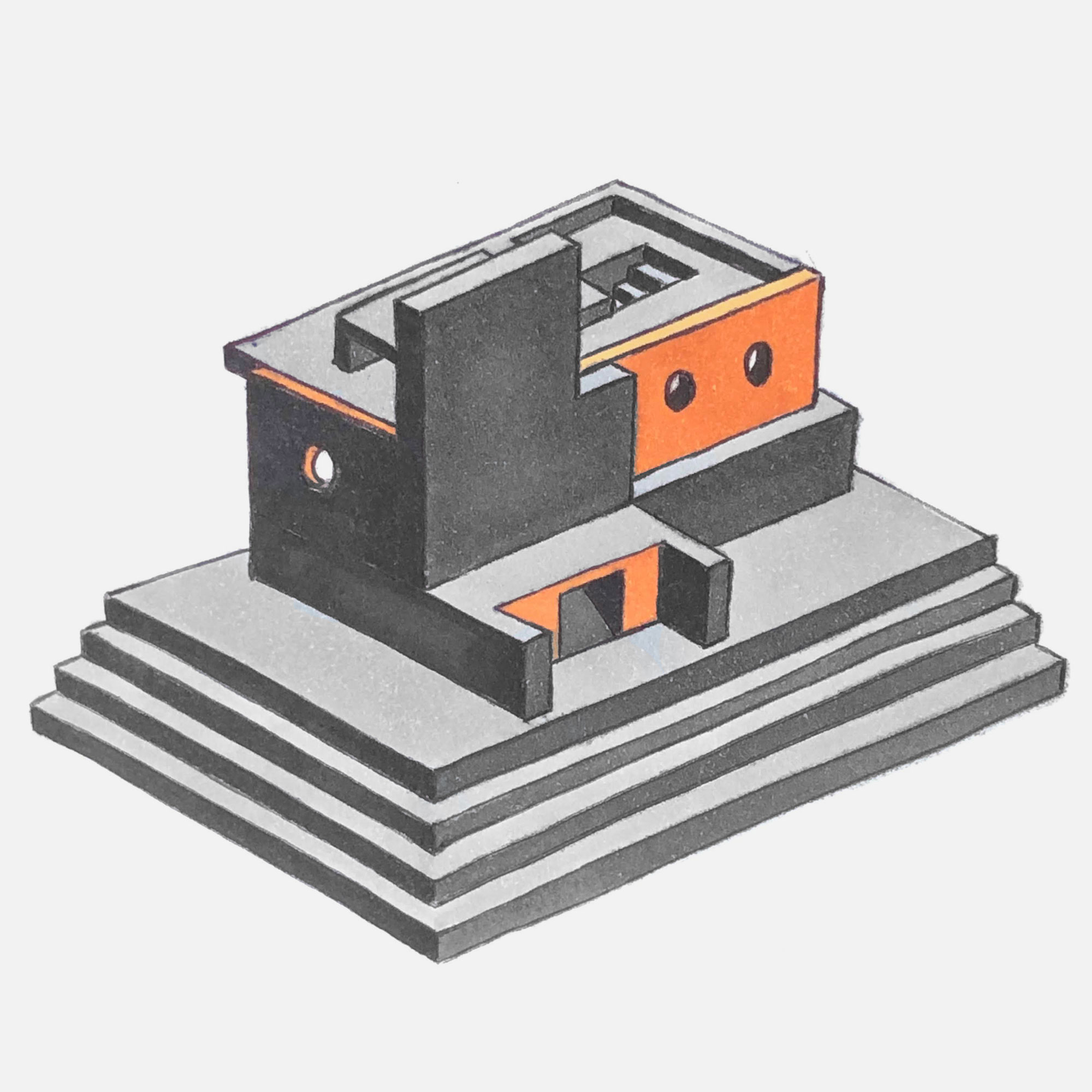 mattia listowski art décoration architecture design dessin réversible encre feutre à alcool bic noir et blanc objet oeuvre édition limitée signée paris bruxelles 2021