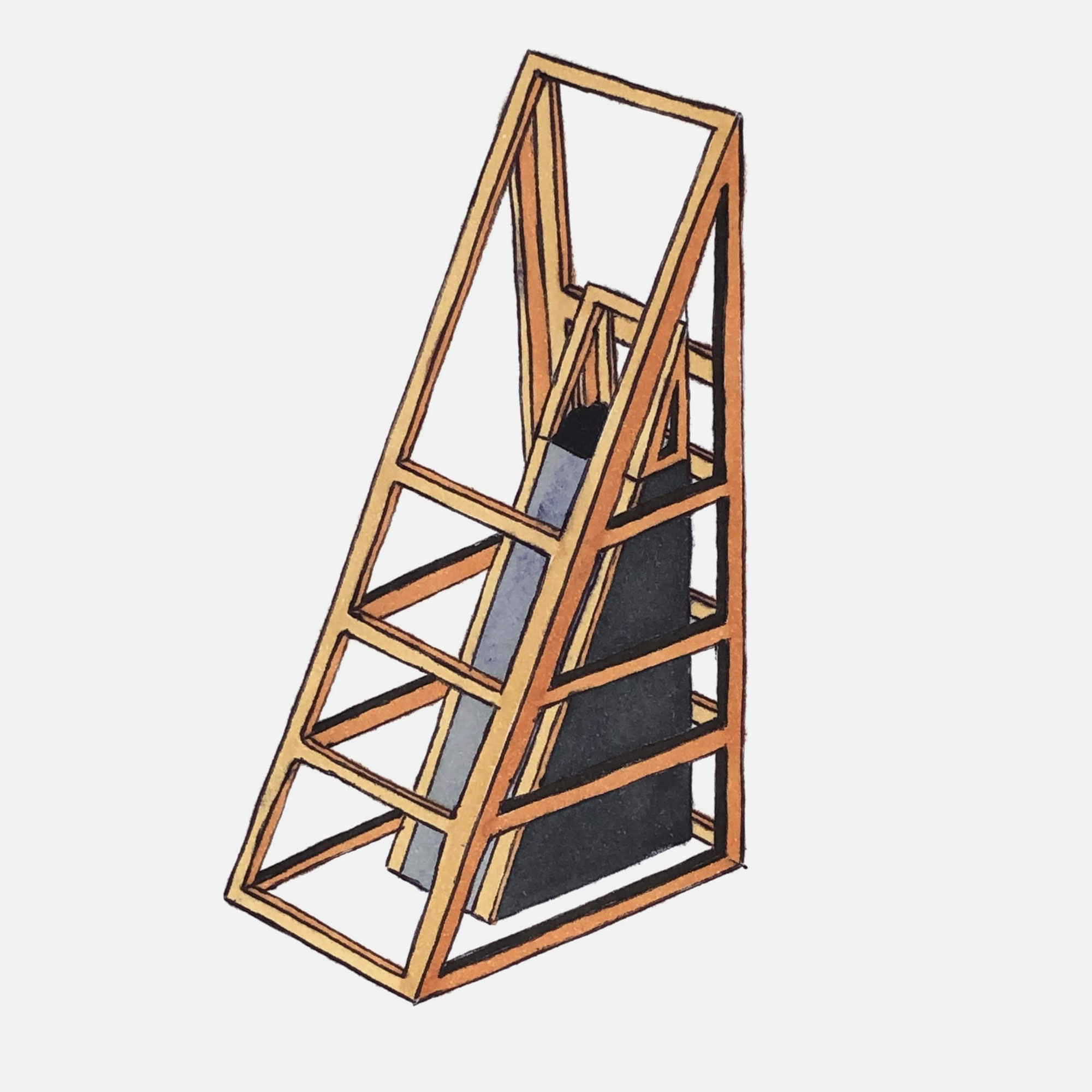 mattia listowski art décoration architecture design dessin réversible encre feutre à alcool bic noir et blanc objet oeuvre édition limitée signée paris bruxelles 2021