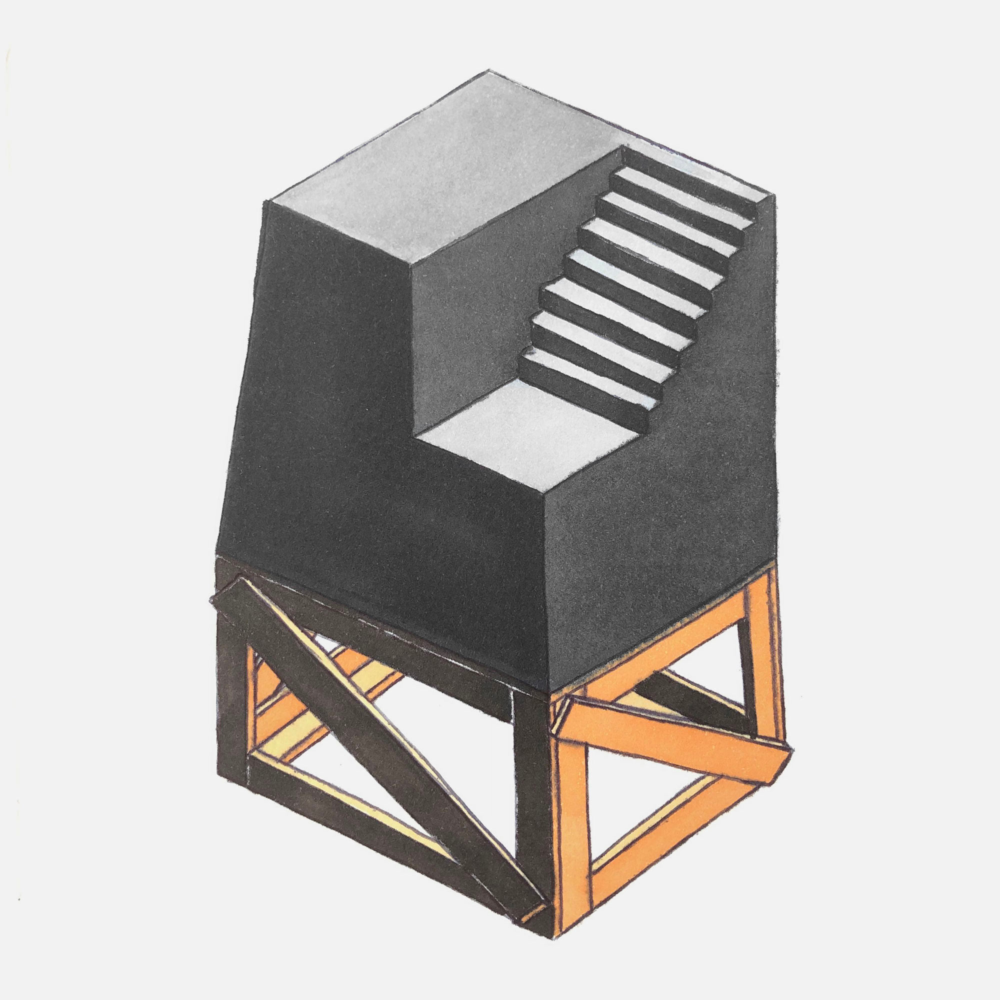 mattia listowski art décoration architecture design dessin réversible encre feutre à alcool bic noir et blanc objet oeuvre édition limitée signée paris bruxelles 2021