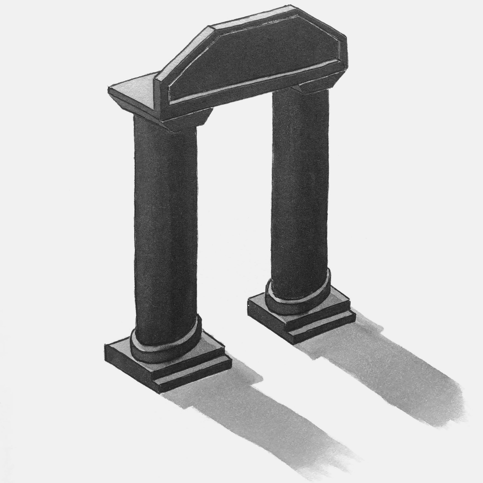 mattia listowski art décoration architecture design dessin réversible encre feutre à alcool bic noir et blanc objet oeuvre édition limitée signée paris bruxelles 2021