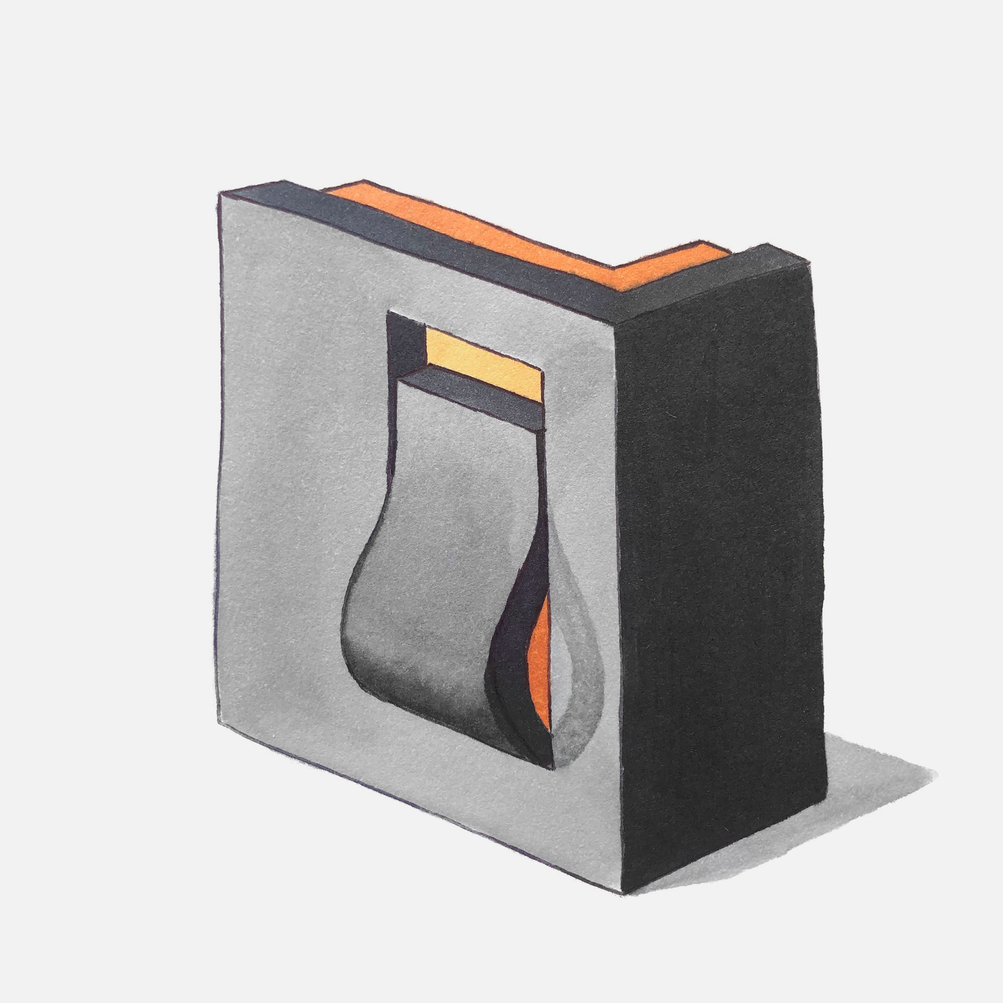 mattia listowski art décoration architecture design dessin réversible encre feutre à alcool bic noir et blanc objet oeuvre édition limitée signée paris bruxelles 2021