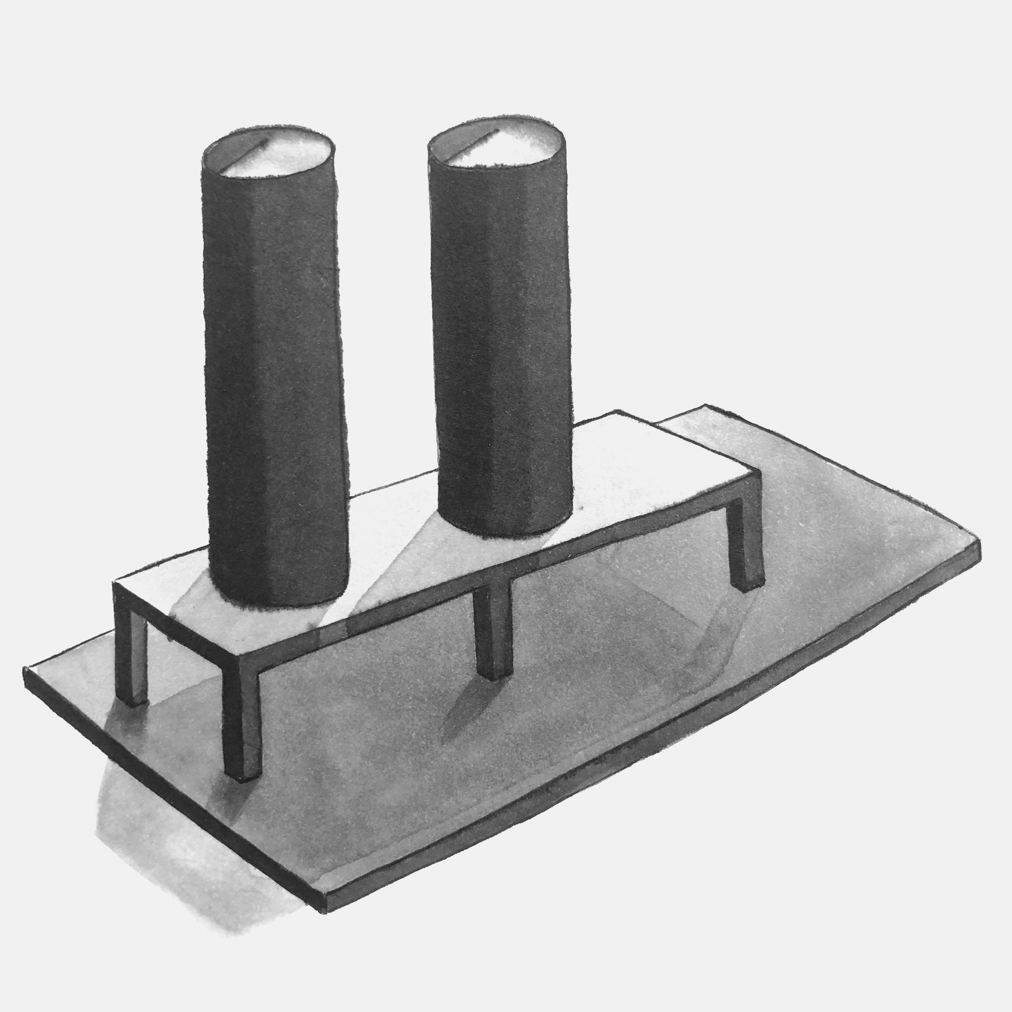 mattia listowski art décoration architecture design dessin réversible encre feutre à alcool bic noir et blanc objet oeuvre édition limitée signée paris bruxelles 2021