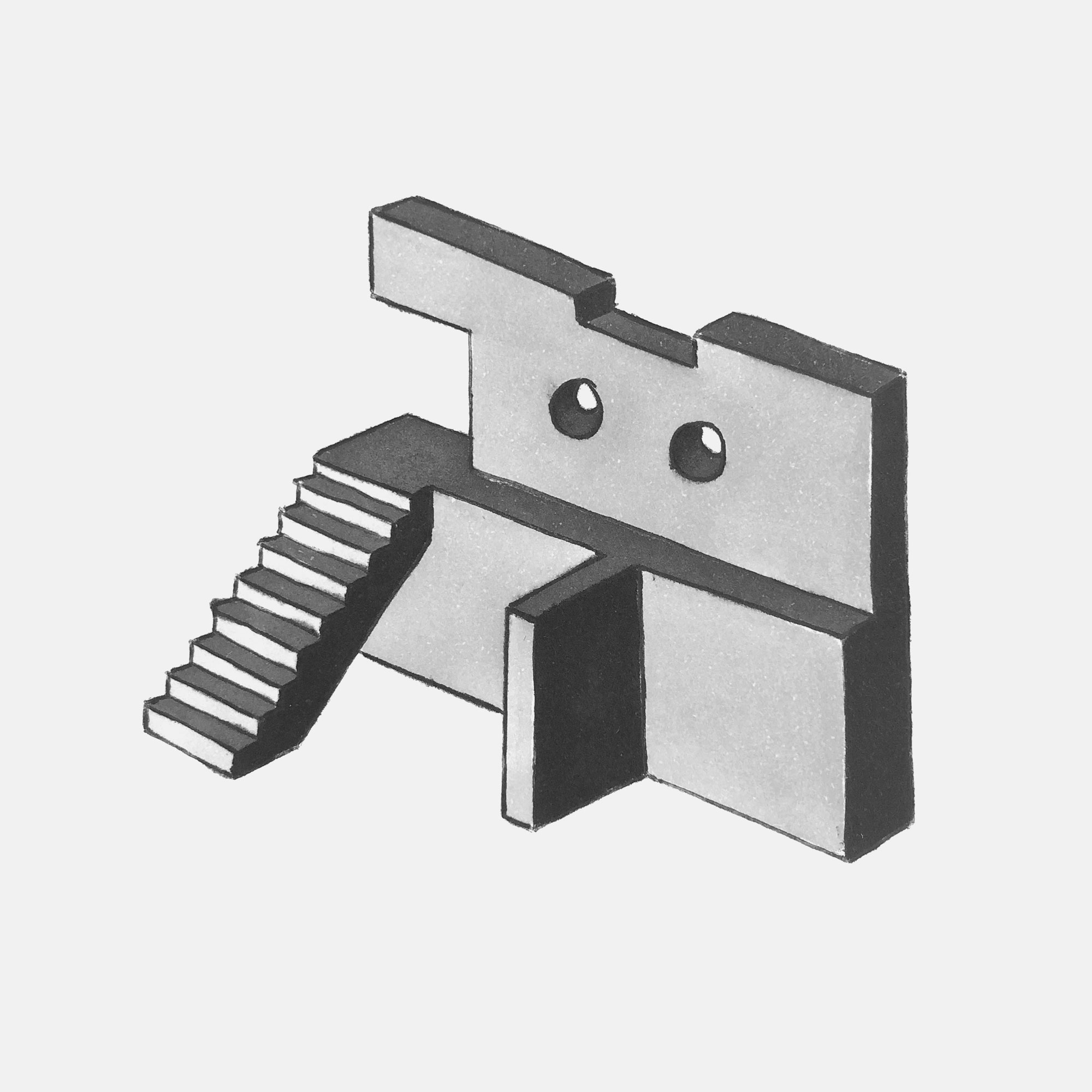 mattia listowski art décoration architecture design dessin réversible encre feutre à alcool bic noir et blanc objet oeuvre édition limitée signée paris bruxelles 2021