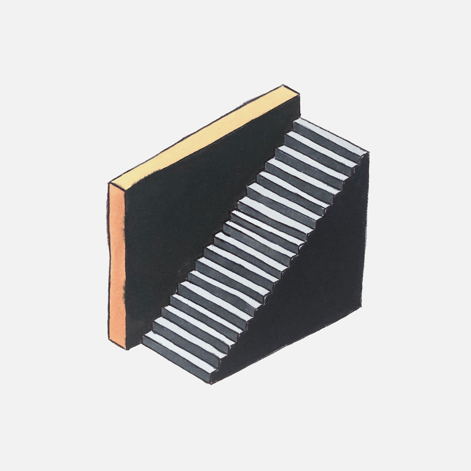 mattia listowski art décoration architecture design dessin réversible encre feutre à alcool bic noir et blanc objet oeuvre édition limitée signée paris bruxelles 2021