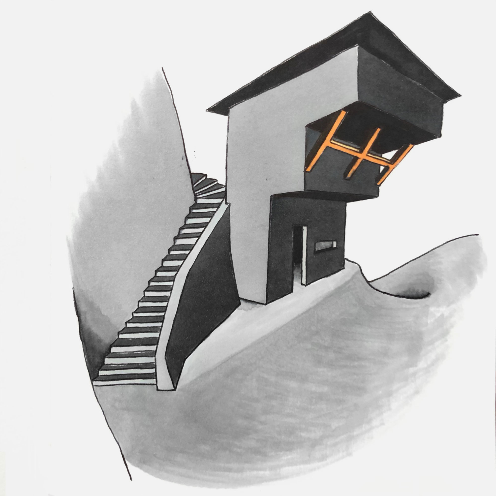 mattia listowski art décoration architecture design dessin réversible encre feutre à alcool bic noir et blanc objet oeuvre édition limitée signée paris bruxelles 2021