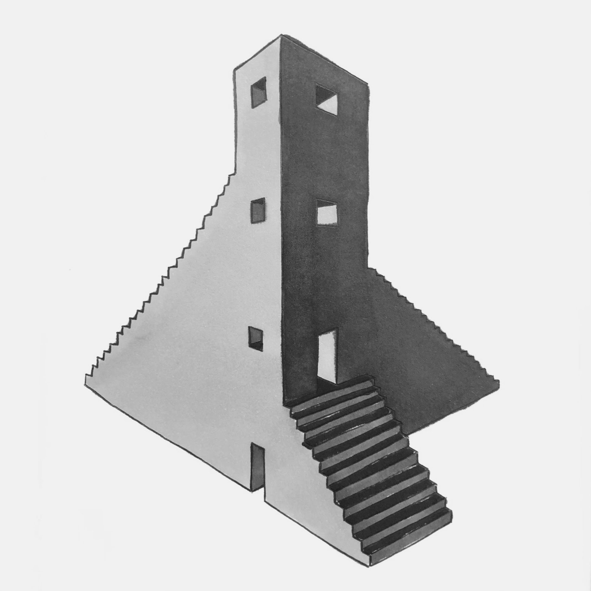 mattia listowski art décoration architecture design dessin réversible encre feutre à alcool bic noir et blanc objet oeuvre édition limitée signée paris bruxelles 2021