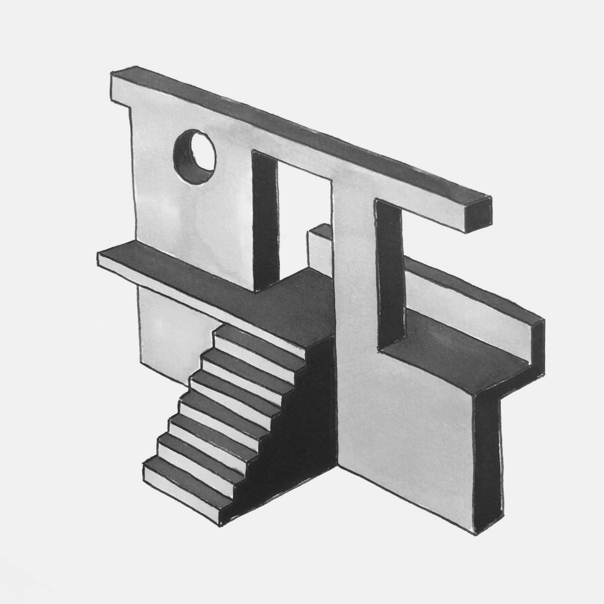 mattia listowski art décoration architecture design dessin réversible encre feutre à alcool bic noir et blanc objet oeuvre édition limitée signée paris bruxelles 2021