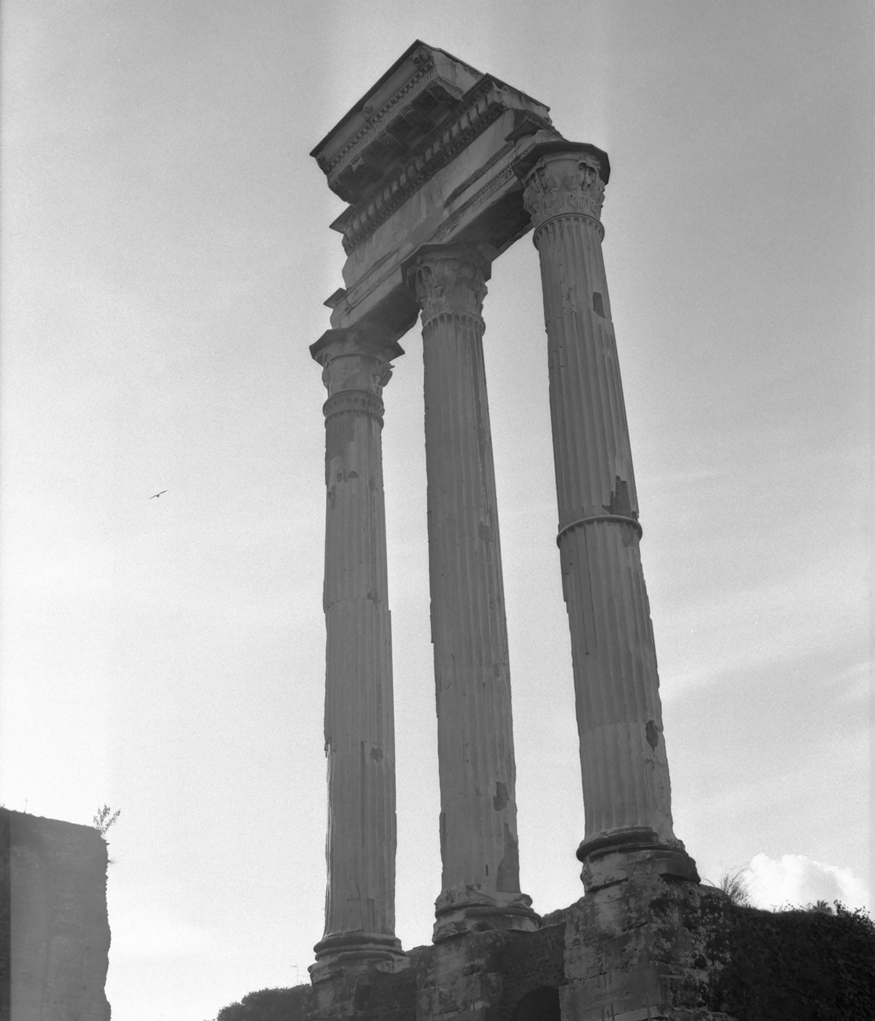 mattia listowski art décoration romantisme photographie noir et blanc chambre moyen format tirage argentique évènement pronaos temple dioscures antique forum romain rome italie édition limitée numérotée signée paris bruxelles 2019