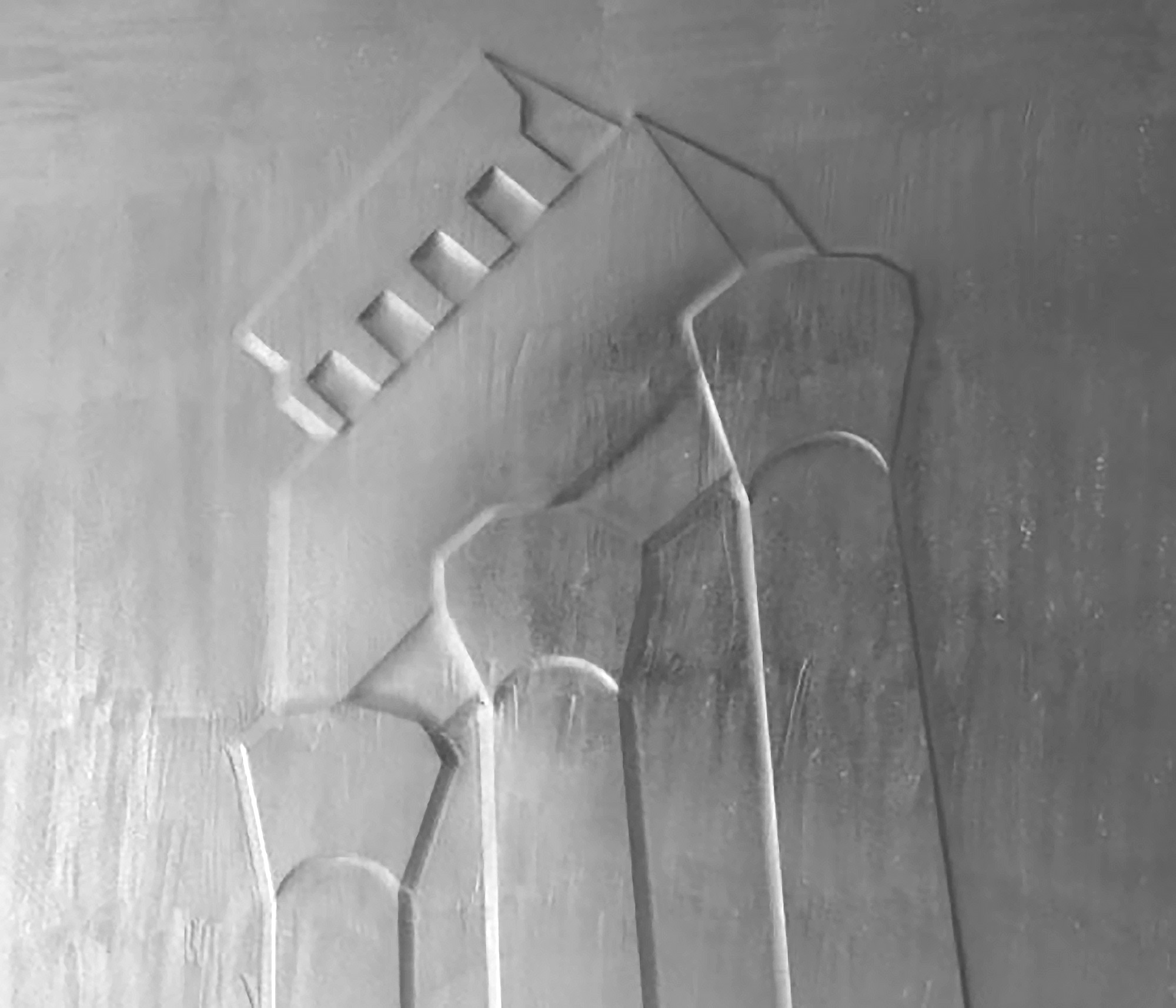 mattia listowski art sculpture peinture dessin perspective graphite sur papier graphite 0008 du Pronao du temple des Dioscures forum romain rome oeuvre unique signée paris bruxelles 2024