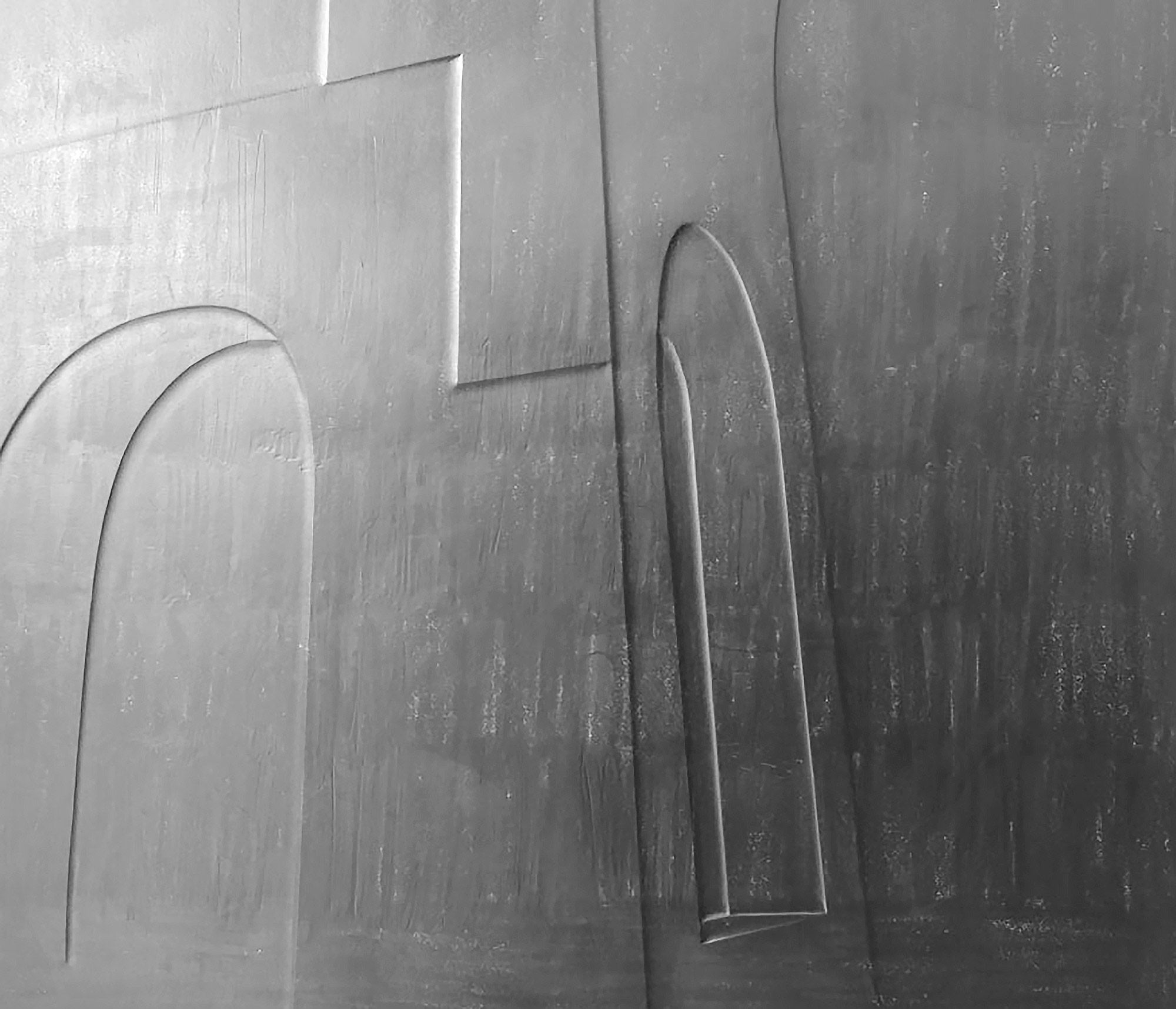 mattia listowski art sculpture peinture dessin perspective graphite sur papier graphite 0009 ruine mur colonne thermes caracalla rome oeuvre unique signée paris bruxelles 2024