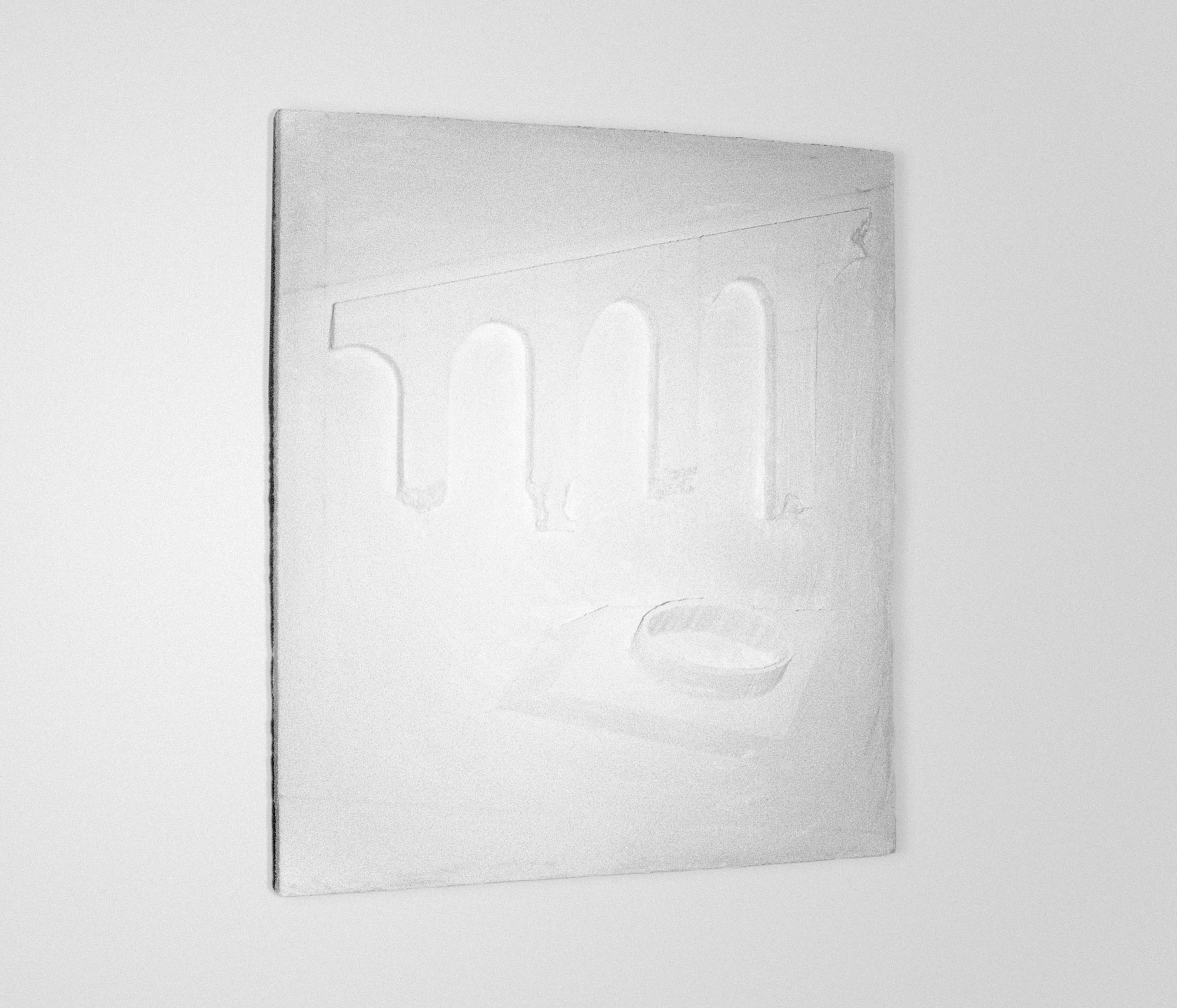 mattia listowski art sculpture peinture dessin perspective technique mixte plâtre relief 15 oeuvre unique signée paris bruxelles 2024