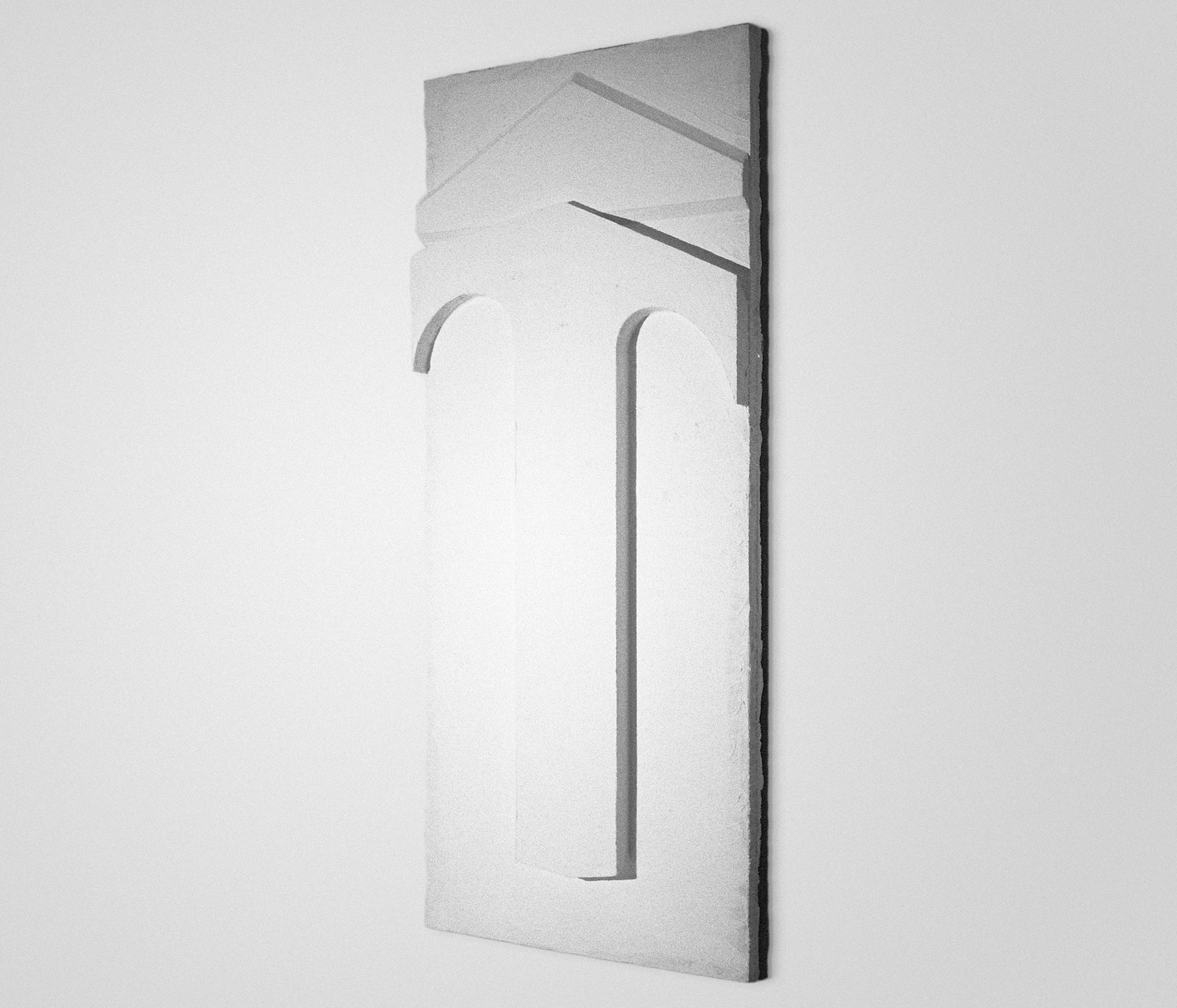 mattia listowski art sculpture peinture dessin perspective technique mixte plâtre relief 16 oeuvre unique signée paris bruxelles 2024